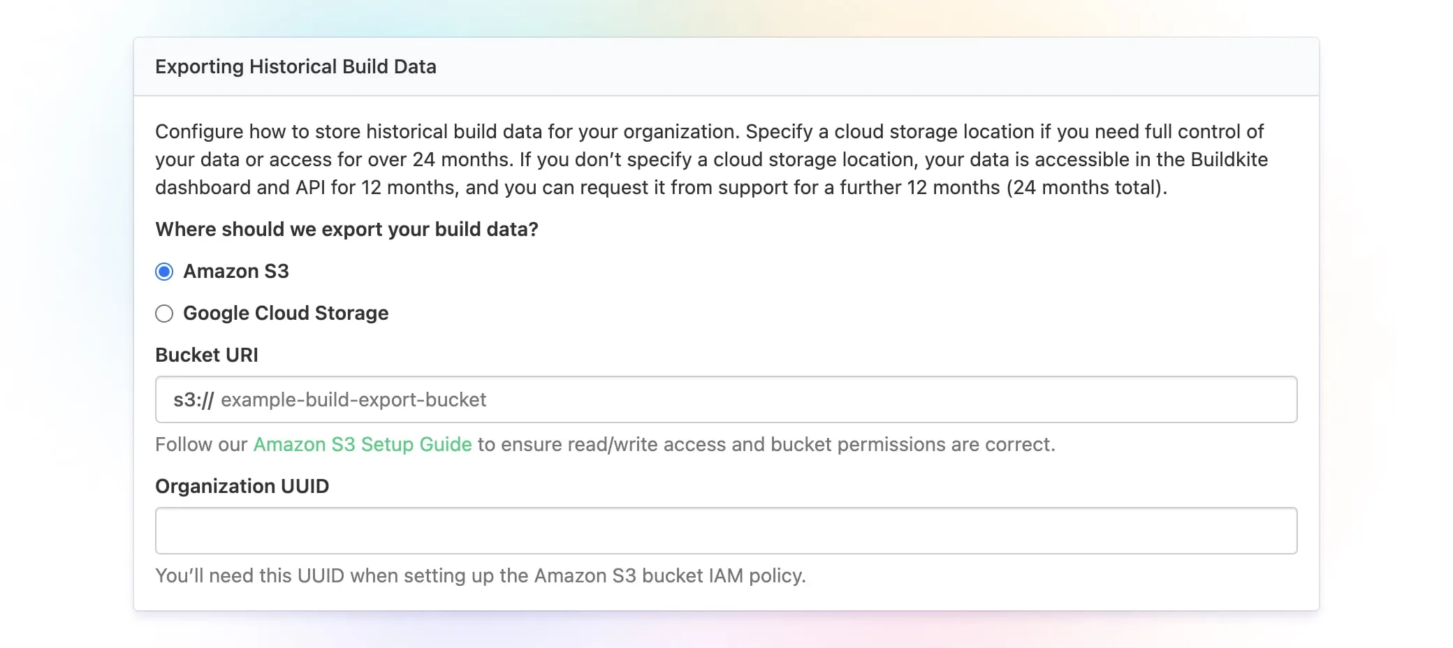 Automatic data export to AWS and GCP